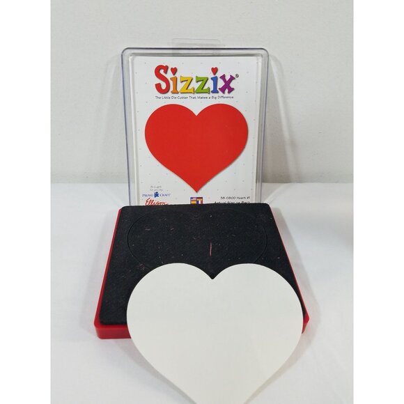 Sizzix Lot of 2 Red Die Cutter Heart #1 38-0800 Oval #2 38-0815 Provo Craft 4" - Picture 5 of 16